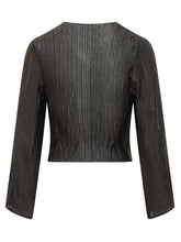 Ribbed Top with Buttons and Long Sleeves - Gongdid Design Donna | $store$