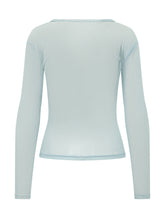Top in Tulle a Maniche Lunghe con Stampa - Abbigliamento Donna | $store$