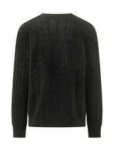 Cable Knit Sweater with Embroidered Logo - Fall / Winter 26 Man | $store$