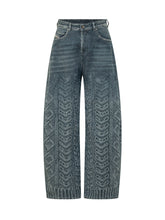 1987 Wide Leg Jeans with Ornamental Motif - Diesel | $store$