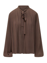 Sunray Plisse Shirt with Bow Collar - Fall / Winter 26 Woman | $store$