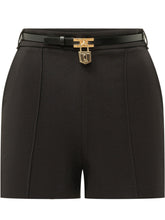Shorts with Belt and Padlock Charm - Elisabetta Franchi | $store$