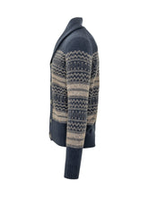 Cardigan with Shawl Collar and Geometric Pattern - Brunello Cucinelli | $store$