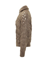 Cardigan with Zip and Cable Knit Pattern - Brunello Cucinelli | $store$