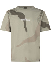 T-shirt with Abstract Print and Front Lettering - Kids | $store$