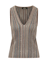 Sleeveless Top with Stripes and Sequins - Fall / Winter 26 Woman | $store$