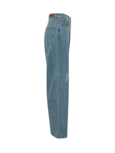 Wide Leg Jeans with Leg Logo Print - Fall / Winter 26 Man | $store$