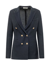Double Breasted Blazer with Welt Pockets - Circolo | $store$
