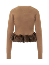 Crewneck Sweater with Voluminous Ruffle - Fall / Winter 26 Woman | $store$