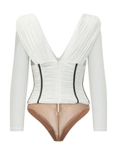 Bodysuit with Draping and Front Zip - Elisabetta Franchi | $store$