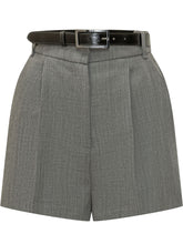 Pleated Shorts with Belt - Elisabetta Franchi | $store$