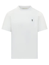 T-shirt with Small Heart Motif - Ami Alexandre Mattiussi | $store$