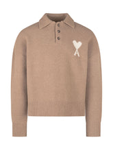 Polo Sweater with Heart Logo - Ami Alexandre Mattiussi | $store$