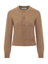 Crew Neck Cardigan with Buttons - Ami Alexandre Mattiussi | $store$