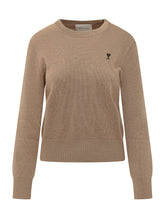 Crewneck Sweater with Embroidered Logo - Ami Alexandre Mattiussi | $store$