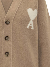 V Neck Cardigan with Chest Motif - Ami Alexandre Mattiussi | $store$