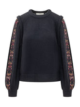 Elda Jumper with Patterned Sleeves - Baandsh | $store$