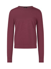 Crew Neck Sweater with Ribbed Trims - Arovescio | $store$