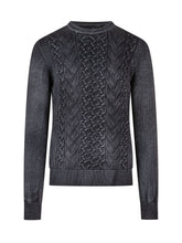 Crew Neck Sweater with Cable Knit - Arovescio | $store$