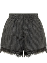 Pinstripe Shorts with Lace Trim - Fall / Winter 26 Woman | $store$