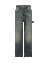 Wide Leg Jeans with Side Loop - Barrow | $store$