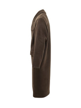 Long Double Breasted Coat with Flap Pockets - Amaranto | $store$