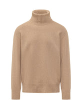 Turtleneck Sweater with Ribbed Trims - Amaranto | $store$