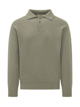 Knit Polo with Three Buttons - Amaranto | $store$