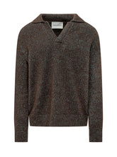 Knit Polo with Open Neckline - Amaranto | $store$