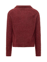 Knit Polo with Open Collar - Amaranto | $store$