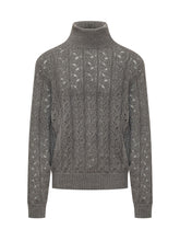 Openwork Turtleneck Sweater - Amaranto | $store$