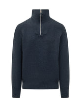 Sweater with High Neck and Half Zip - Amaranto | $store$