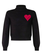 Turtleneck Sweater with Heart Motif - Kids | $store$