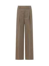 Sascia Wide Leg Trousers with Microcheck Pattern - Fall / Winter 26 Woman | $store$