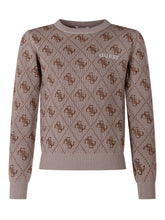 Crew Neck Sweater with Repeated Pattern - Guess Bambini | $store$