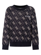 Crew Neck Sweater with Geometric Pattern - Guess Bambini | $store$