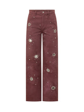 Wide Leg Trousers with Appliques - Des Phemmes | $store$