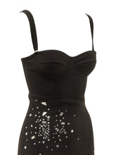 Long Bustier Dress with Jewel Applications - Des Phemmes | $store$