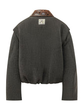 Cropped Jacket with Printed Collar - Des Phemmes | $store$
