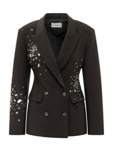 Double Breasted Blazer with Jewel Applications - Des Phemmes | $store$