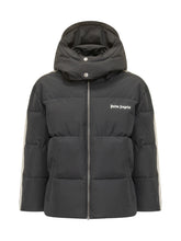 Puffer Jacket with Hood and Side Stripes - Kids | $store$