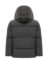 Puffer Jacket with Hood and Side Stripes - Kids | $store$