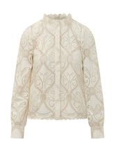 Graphic Lace Blouse with Openwork Embroidery - Fall / Winter 26 Woman | $store$