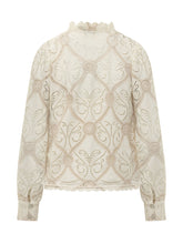 Graphic Lace Blouse with Openwork Embroidery - Fall / Winter 26 Woman | $store$