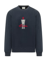 Felpa Girocollo con Grafica a Colonna - Abbigliamento Uomo | $store$
