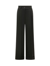 Wide Leg Trousers with Turn Up Hem - Dolce & Gabbana | $store$